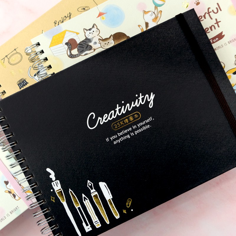 25K線圈繪圖本.繪圖本.素描本.畫圖本.手繪本.速寫本.創意塗鴉本 SB0026