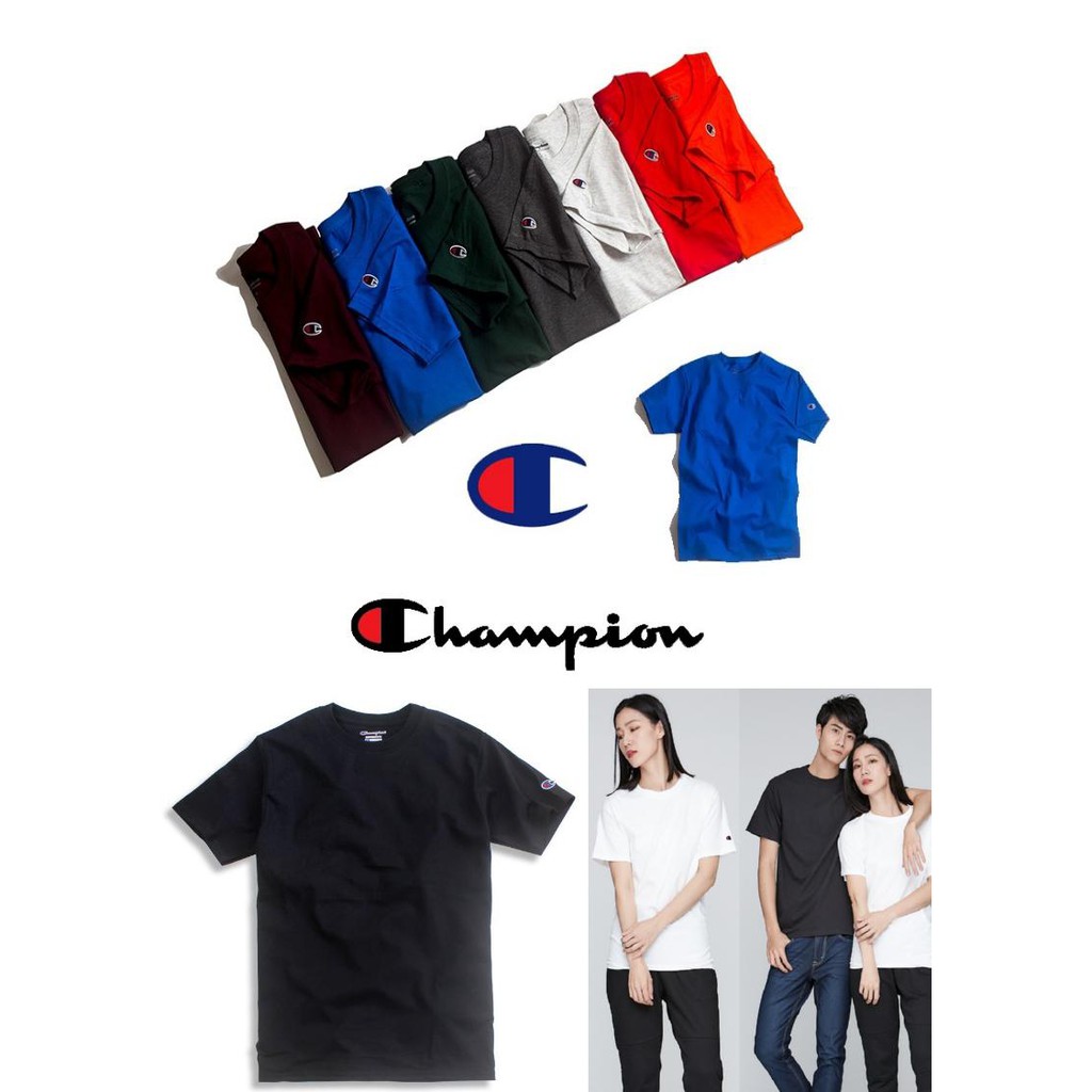 【Champion】Logo短T/經典冠軍素T/短袖衣服美規正品/男女皆可/原廠公司貨