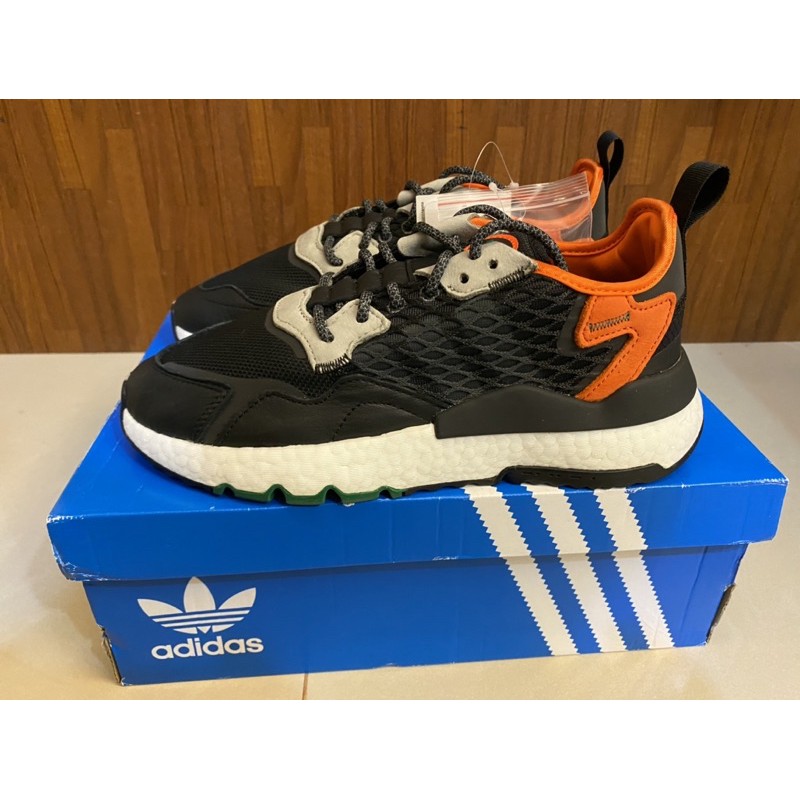 【S.M.P】Adidas Nite Jogger 黑橘 男女 EE5549