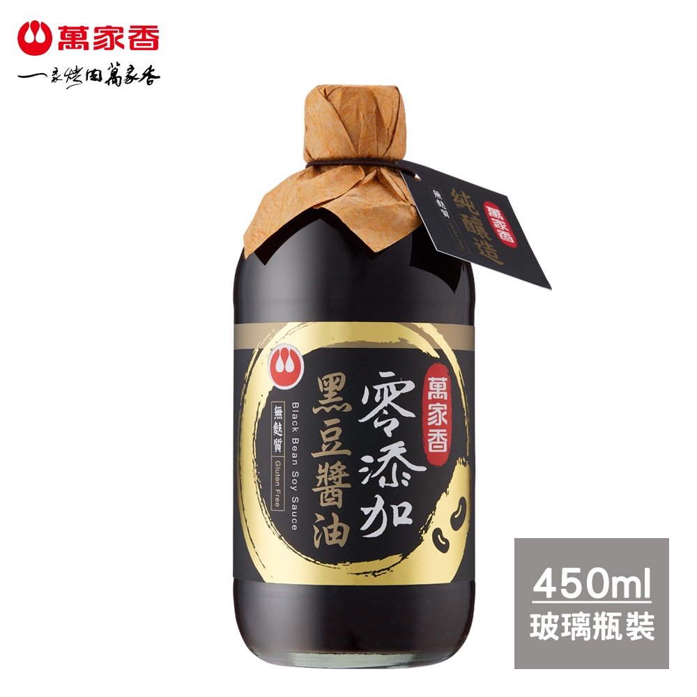 【萬家香】零添加黑豆醬油450mlx12罐