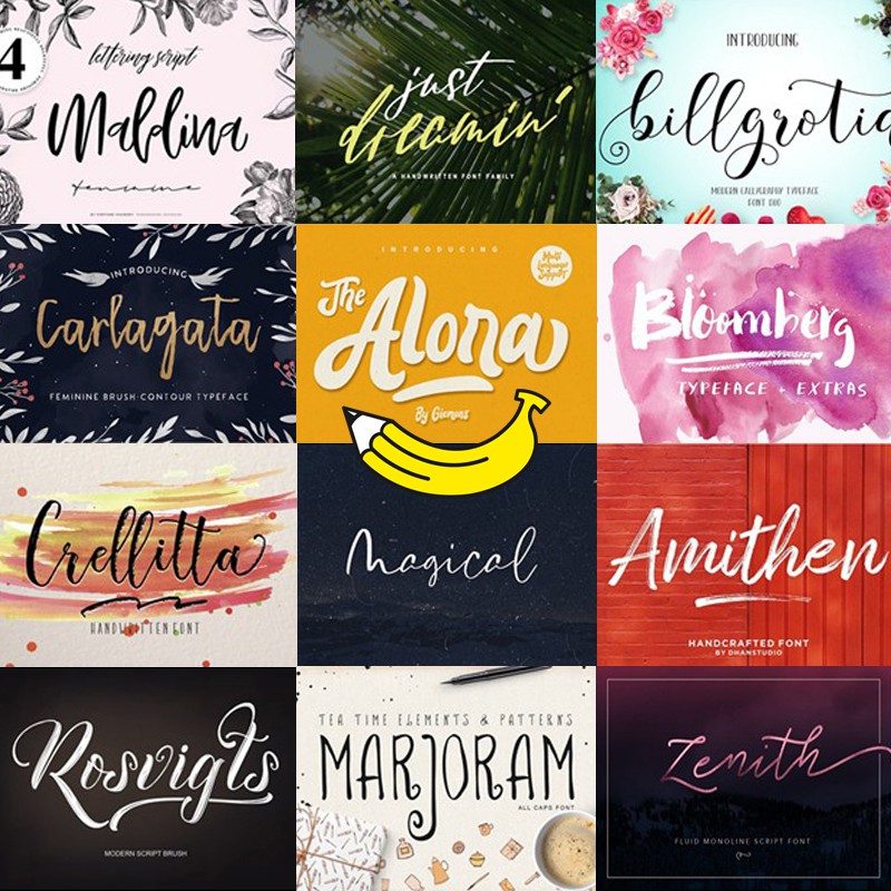 字體包 手寫連筆ps英文logo字體包下載唯美飄逸電腦美工字體素材庫pc Mac 蝦皮購物