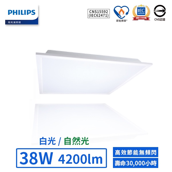 【飛利浦PHILIPS】LED 38W節能標章平板燈-RC093V G2【實體門市保固二年】