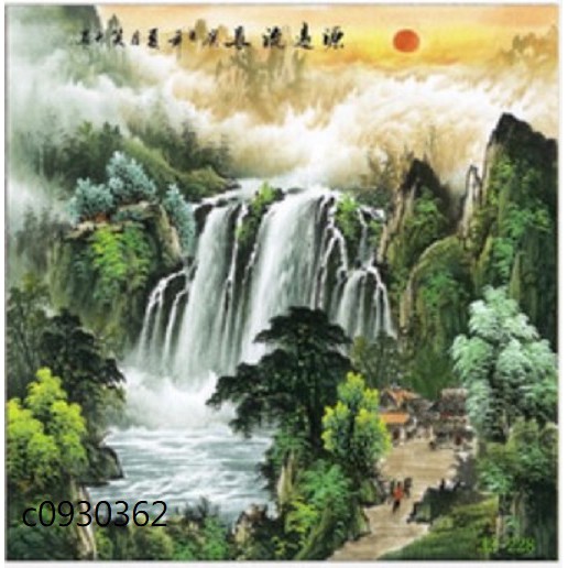 輝常開運 台灣發貨山水畫聚寶盆風水畫國畫山水畫書畫開運招財化煞32 32cm 50 50cm 娟布畫芯 蝦皮購物