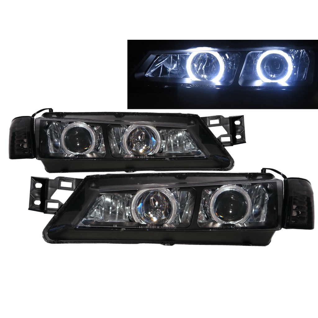 卡嗶車燈 適用 NISSAN 日產 Silvia S14 200SX 97-98 兩門車 光導LED天使眼光圈魚眼 大燈