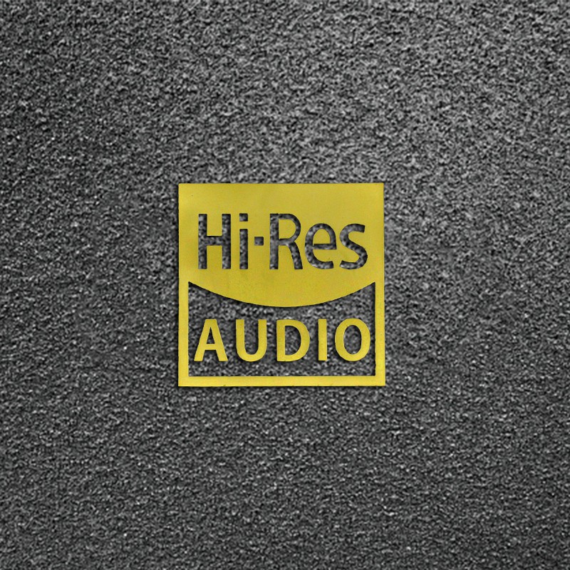 【新款金屬貼紙】SONY Hi-res AUDIO金標 高品質音效認證金屬貼 耳放手機金屬貼紙