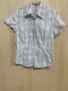 Burberry 格紋 短袖 女襯衫 S