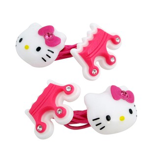 卡漫城 - Hello Kitty 鬆緊帶 髮束 桃紅 皇冠 二入組 ㊣版 髮飾繩 韓版 飾品 凱蒂貓 綁頭髮 髮圈