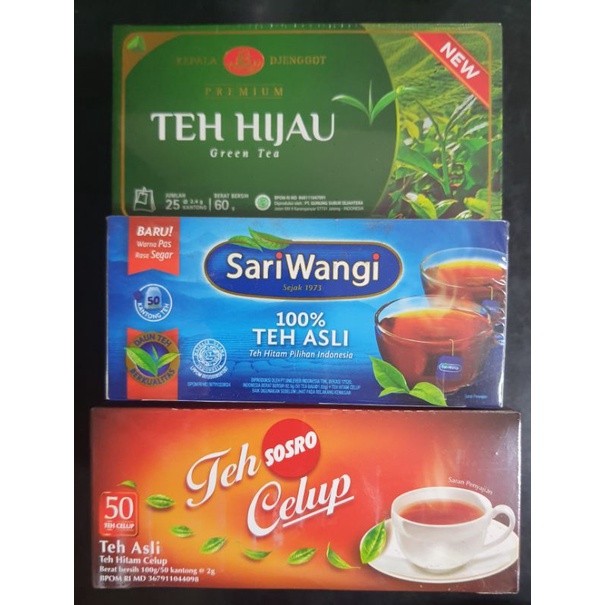 Teh celup sosro / sariwangi / teh hijau djenggot 印尼🇲🇨茶葉包