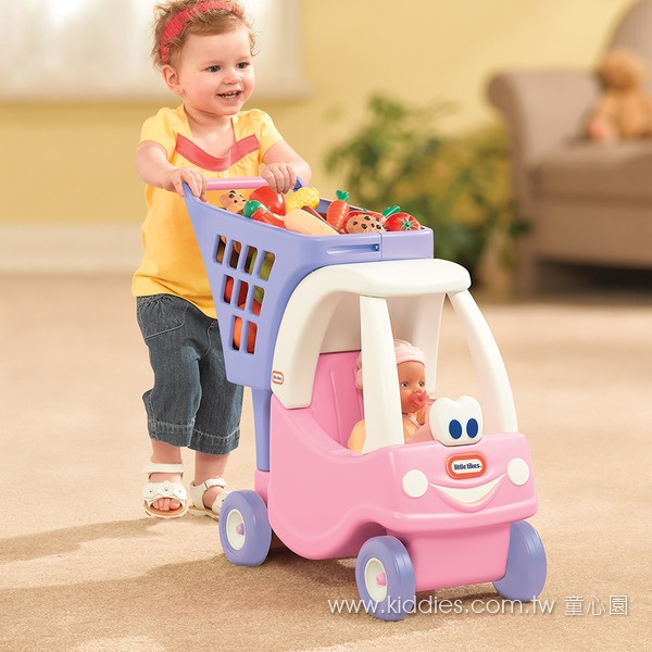 聚聚玩具【正版】Little Tikes 公主購物車 體能較具 幼兒園教具 家家酒 購物車 戶外  3200620195