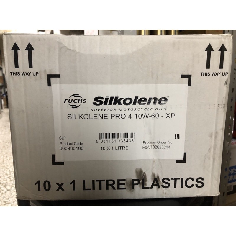 【FUCHS 福斯】Silkolene PRO 4 10W60 XP 4T、酯類全合成機油、10罐/箱【賽克龍】滿箱區