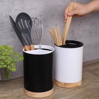 北歐風筷子筒廚房餐具收納桶筷子勺子收納瀝水架三格可拆卸筷籠架
