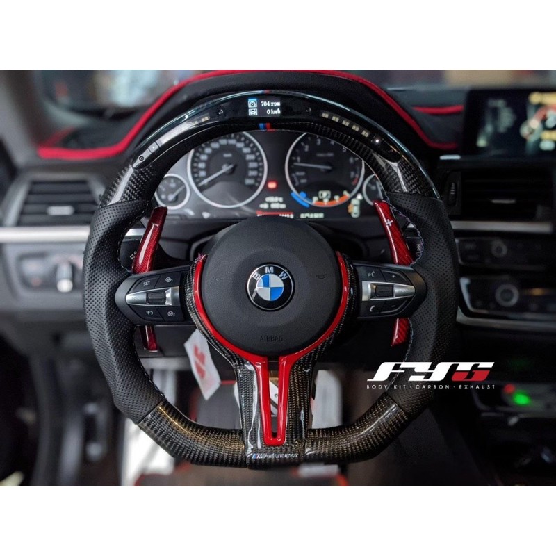 「汎錏國際車業」BMW 寶馬 F3X  F8X M3 M4 方向盤 LED碳纖維平把 超轉方向盤  客製化 大量現貨