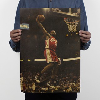 *達芬奇海報館* 【H315】詹姆斯A款 /NBA 籃球巨星 勵志/牛皮紙海報51x35.5cm