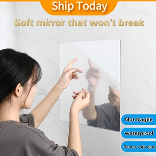 不會破鏡的鏡子自粘軟鏡貼衛生間浴室鏡貼