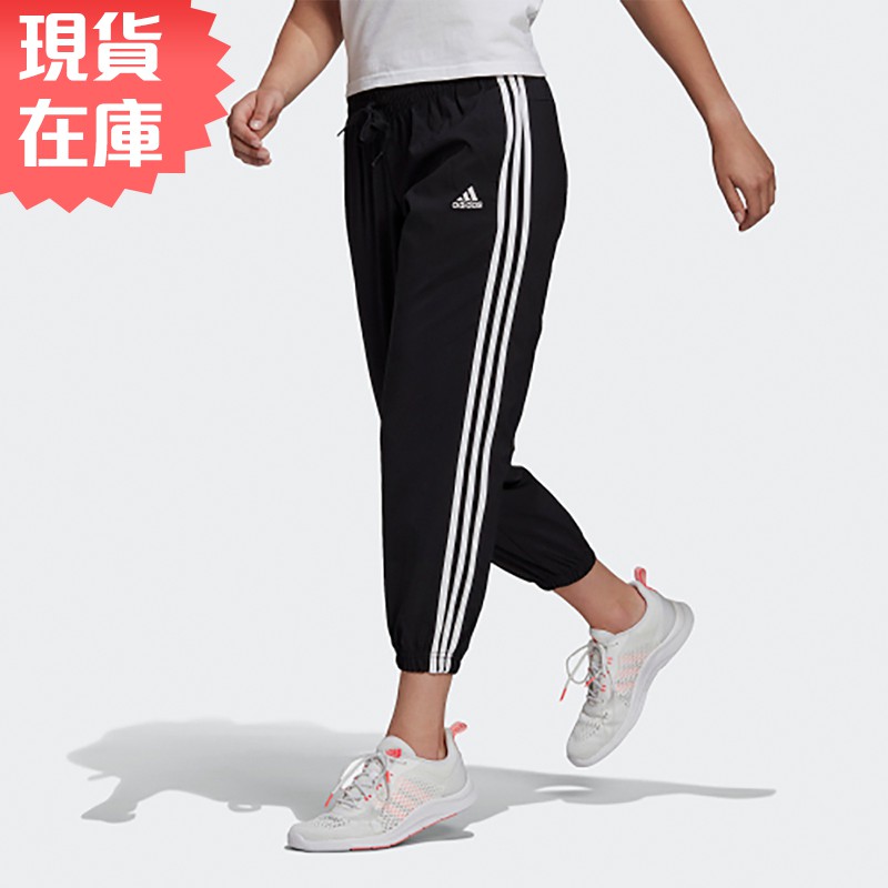 Adidas 女運動長褲 九分 透氣 黑【運動世界】GM5559