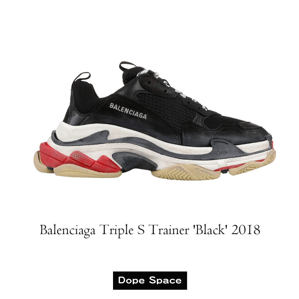 balenciaga triple s rouge noir