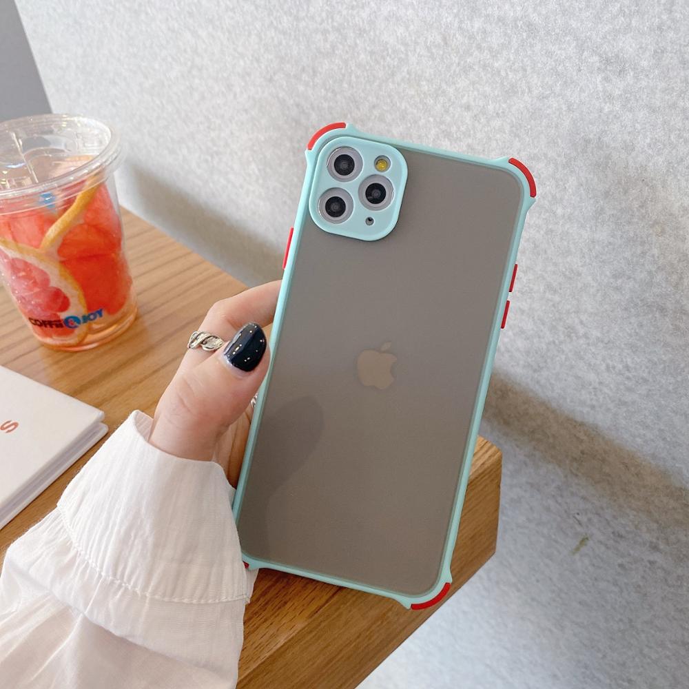 啞光半透明糖果色手機殼apple Iphone 6s 6 7 8 Plus 矽膠保護後蓋 蝦皮購物