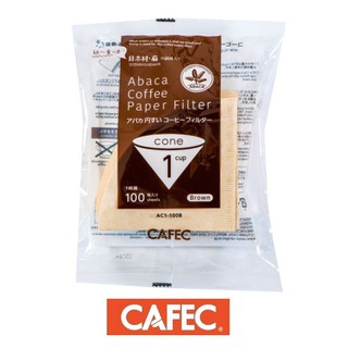 三洋產業 01 錐形 未漂白 濾紙 適用於 V60 KONO 濾杯 CAFEC (100入)︱咖啡哲學