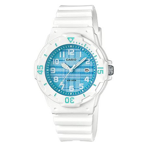 【CASIO】格紋運動潛水風格腕錶-藍格子(LRW-200H-2C)正版宏崑公司貨