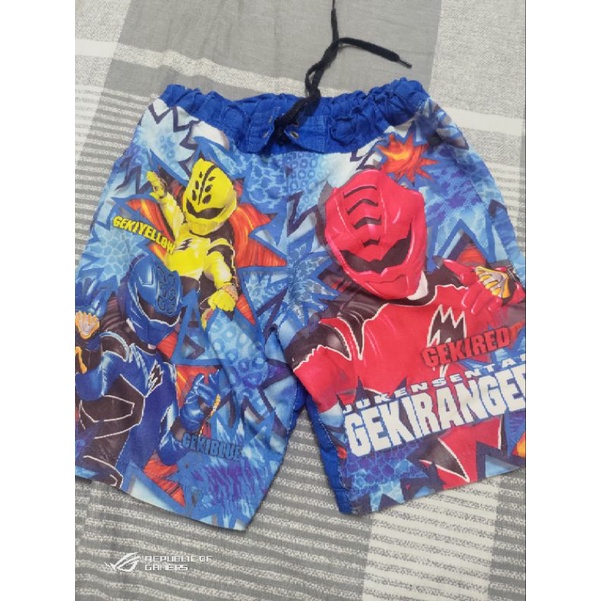 日本帶回 獸拳戰隊 超級戰隊 金剛戰士 二手兒童海灘泳褲