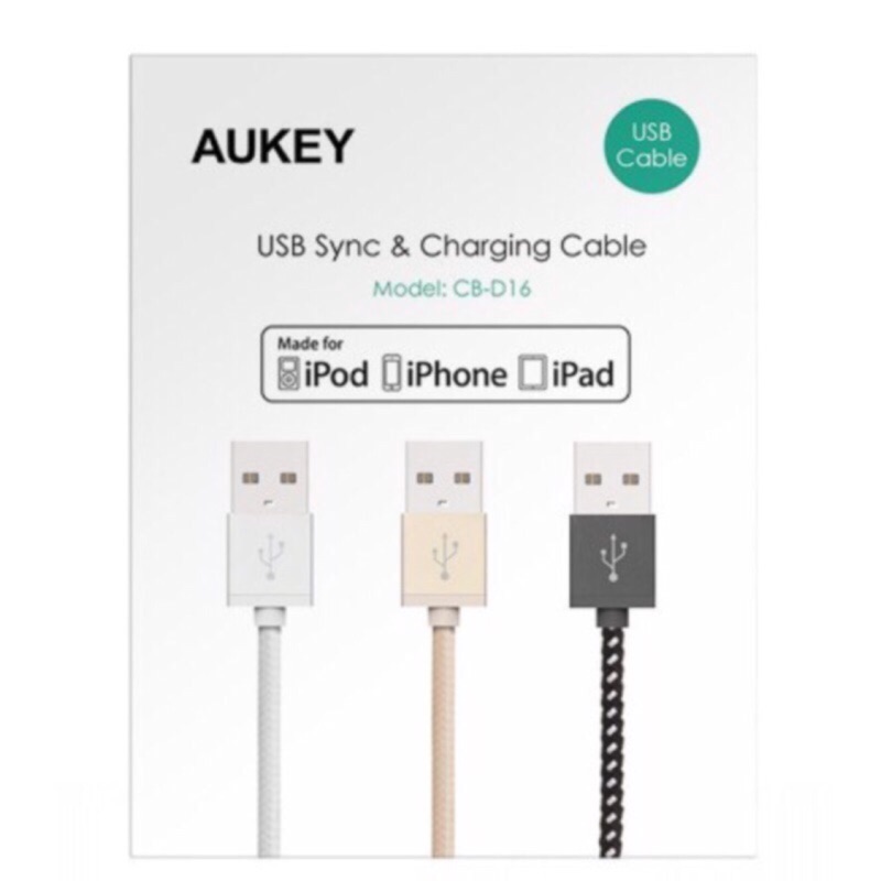 《AK小舖》Aukey Lightning 1.2m CB-D16 MFi認證 for Apple iPhone 6s