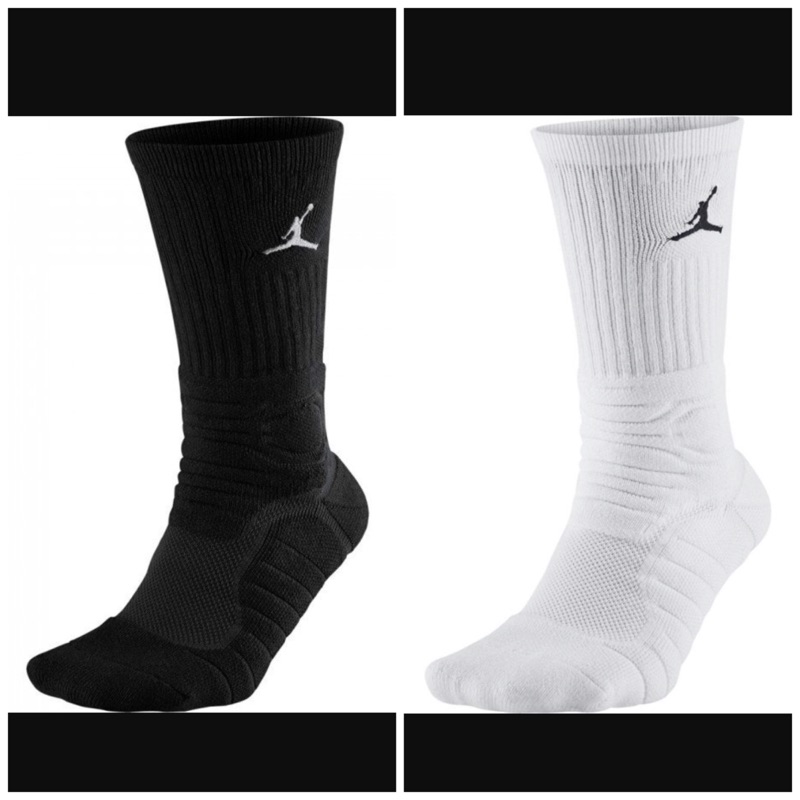Nike Jordan 籃球長筒襪-黑白-現貨