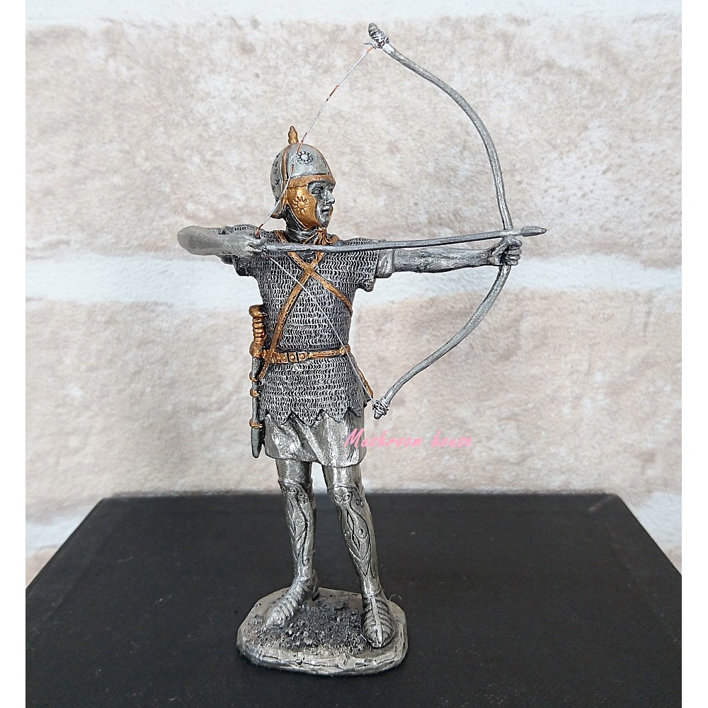 點點蘑菇屋歐洲精品合金中古武士 十二 羅馬士兵站姿拉弓擺飾弓箭手鐵甲武士歐洲中古世紀羅馬盔甲武士現貨 蝦皮購物