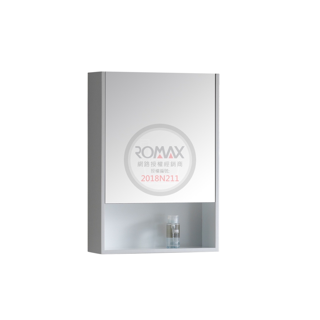 美國品牌 ROMAX 單開門 鏡櫃 右開 置物櫃 下開放櫃 防水發泡板 收納方便 TW-621