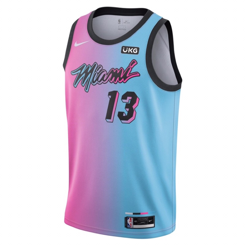 美國隊NBA邁阿密熱火城市球衣Adebayo含贊助標 size:48L