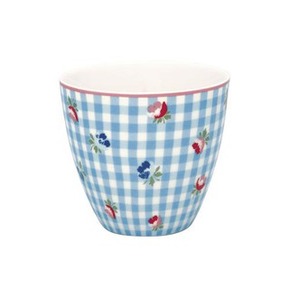 【丹麥Greengate】Viola check pale blue 拿鐵杯《WUZ屋子》