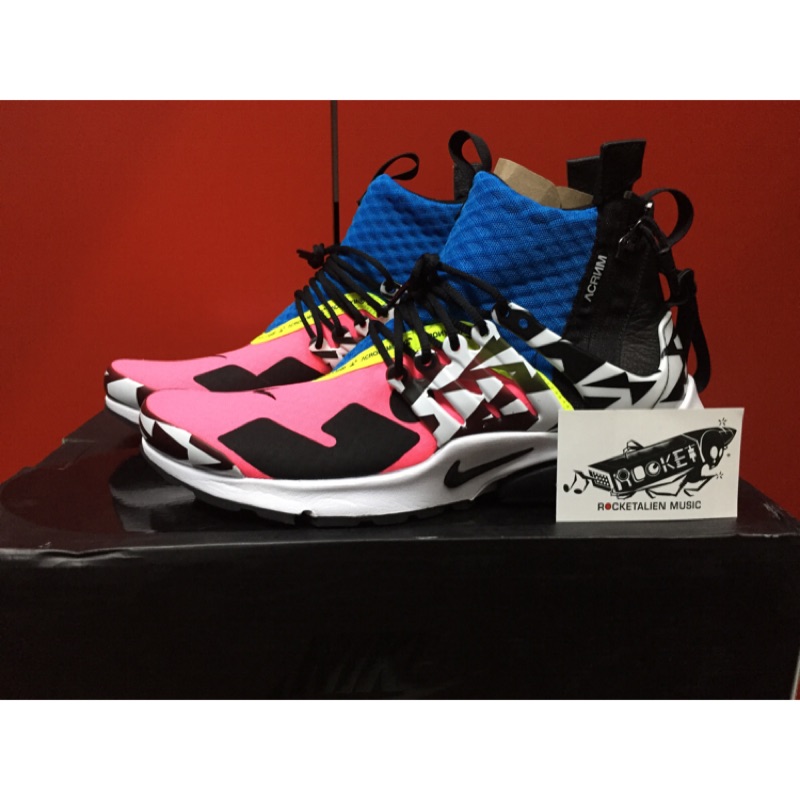 nike x acronym air presto mid racer pink