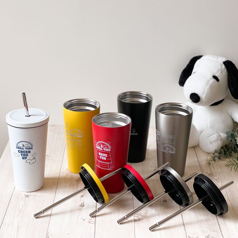 7 11超商304不鏽鋼保冷吸管杯500ml 史努比好生活集點送snoopy 保溫保冷杯吸管杯 蝦皮購物