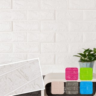 加厚款3D磚牆壁貼 70*77cm 大尺寸壁貼 3D立體 仿磚牆DIY壁貼 牆貼 裝飾 桌布 泡棉 裝飾【Q001】