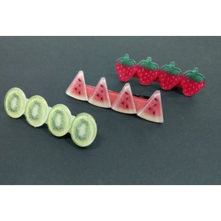 可愛造型水果髮夾草莓 西瓜 奇異果