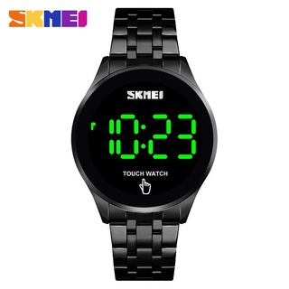 【現貨熱賣】時刻美SKMEI品牌實力商傢時尚簡約觸屏男士高檔LED不銹鋼電子錶 E7XB