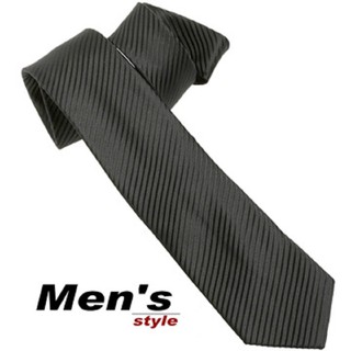 【vivi領帶家族】經典百搭流行領帶 7cm手打、拉鍊可選擇（粗斜紋黑）