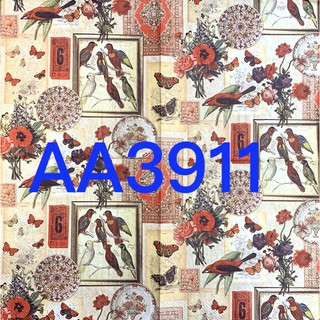 波弟彩繪拼貼/蝶谷巴特/餐巾紙AA3911/美麗紅色鳥語/