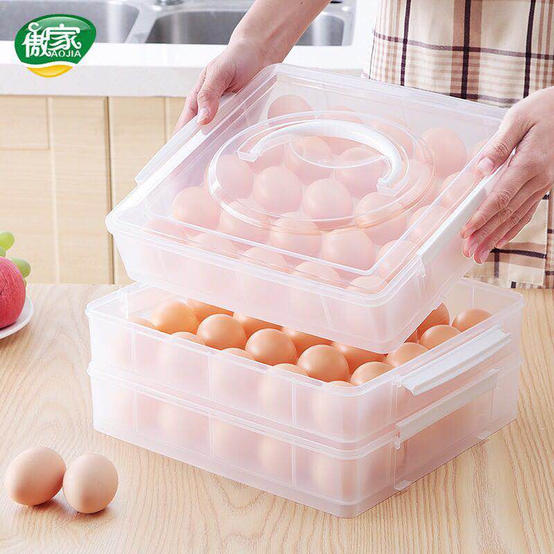 放雞蛋的收納盒24格冰箱用保鮮盒裝雞蛋塑料包裝盒子雞蛋架托塑料