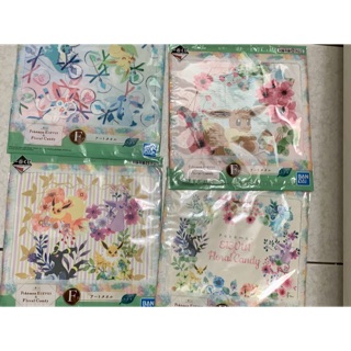 現貨 伊布 一番賞 寶可夢 F賞 手帕巾 方巾 一套4款 EEVEE&Floral Candy 日版
