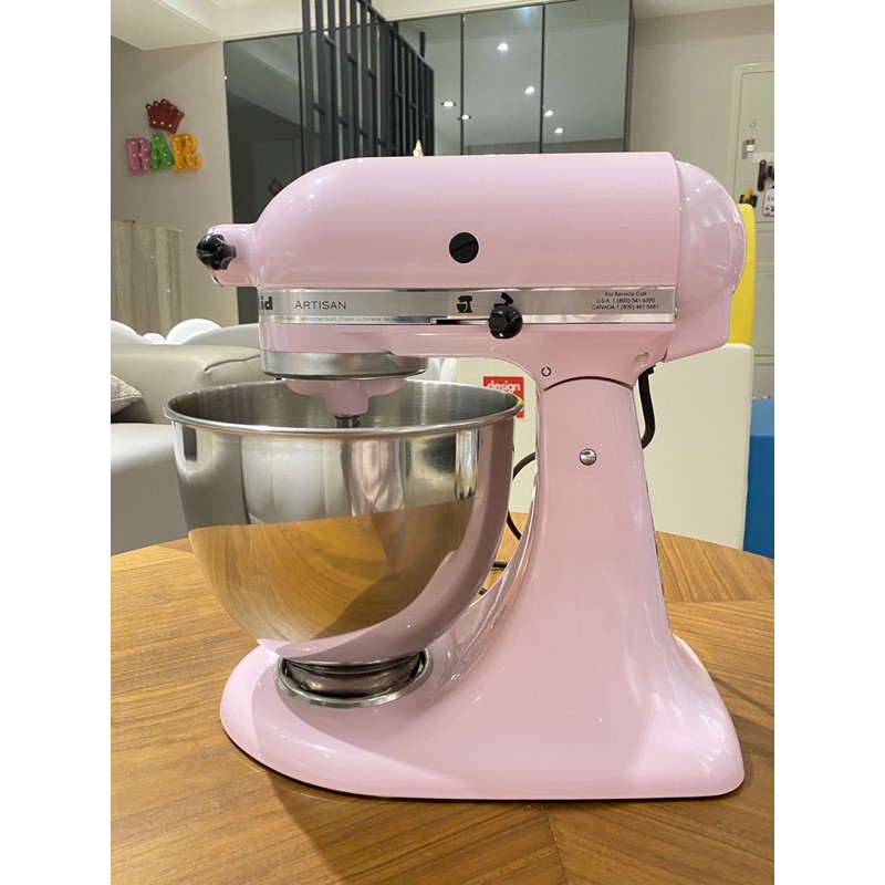 下殺$1200+免運- KitchenAid Mixer KSM150 4.7L桌上型抬頭攪拌機-蜜桃粉 附三配件