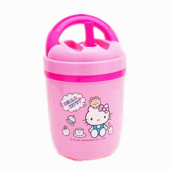 Hello Kitty凱蒂貓 台灣製  小冰桶造型 手提攜帶式水壺 -粉色 . 紅色   ~款式顏色隨機出貨~