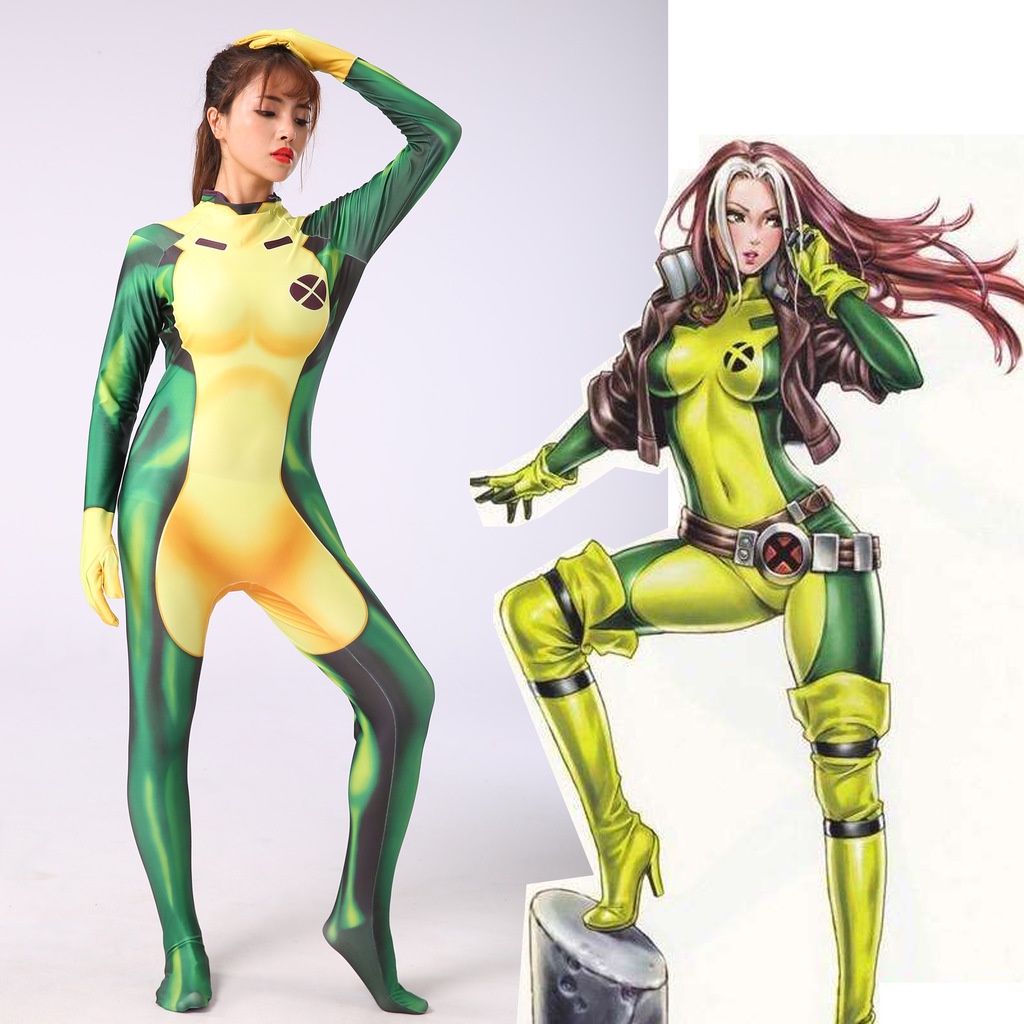 X戰警cosplay服裝小調皮羅卡女cosplay緊身衣萬聖節英雄服裝