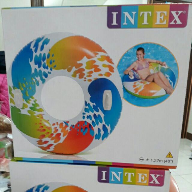 INTEX 彩色造型充氣泳圈 9歲以上 現貨 可當漂漂船