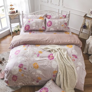 戀家小舖 台灣製床包 單人床包 床單 芙若蕾粉 100%精梳棉 床包枕套組 60支精梳棉