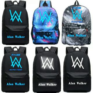 夜光艾倫沃克書包faded同款背包Alan Walker電音DJ潮牌學生雙肩包