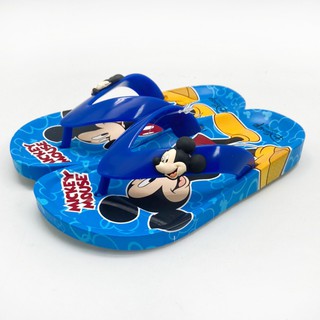 卡通(零碼)Disney迪士尼童鞋米奇造型夾腳拖鞋118343藍(18cm)