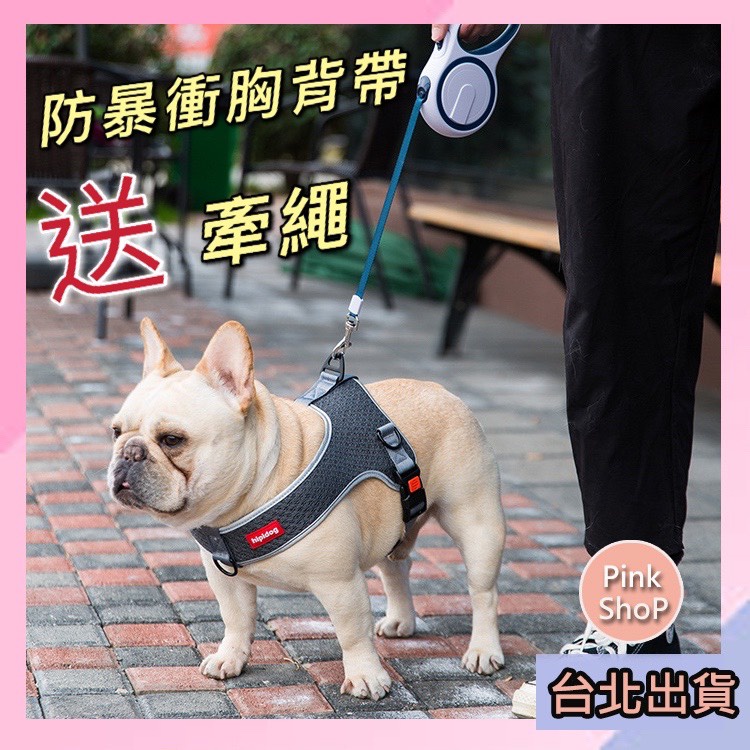 《樂樂寵物》送牽繩 防暴衝胸背帶 法鬥背帶 柴犬背帶 柯基背帶 法鬥胸背帶 柴犬胸背帶 柯基胸背帶 外出散步背帶 大型犬