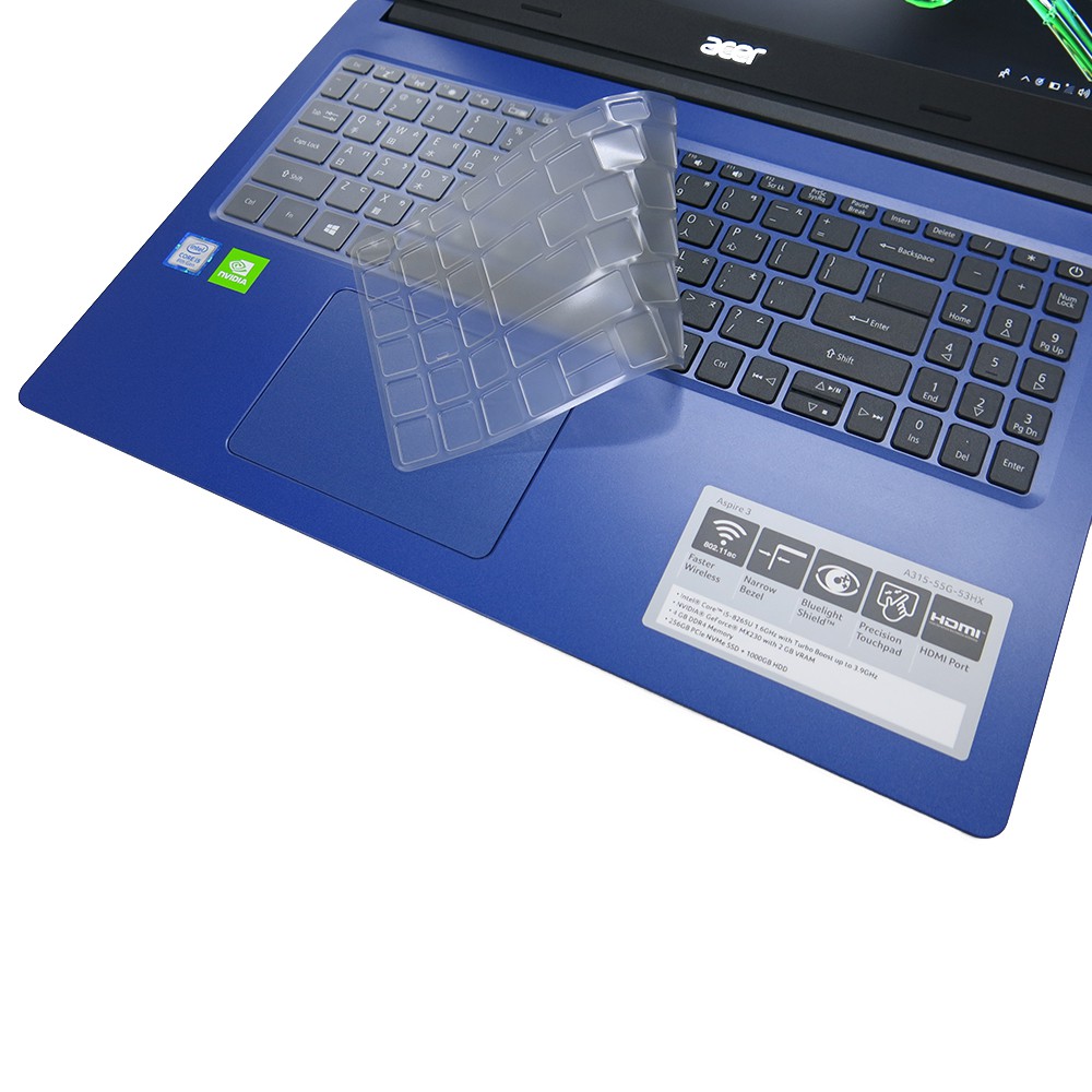 【Ezstick】ACER Aspire3 A315-55 A315-55G 奈米銀抗菌TPU 鍵盤保護膜 鍵盤膜