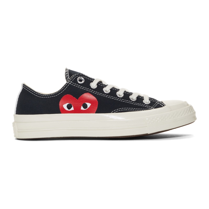 comme des garçons play black converse edition half heart chuck 70 sneakers