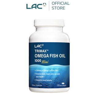 【LAC利維喜】迷你三強魚油1000膠囊120顆(腸溶劑型/Omega-3/ DHA/EPA)